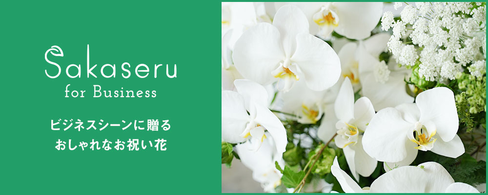 Sakaseru for Business ビジネスシーンに贈るおしゃれなお祝い花通販